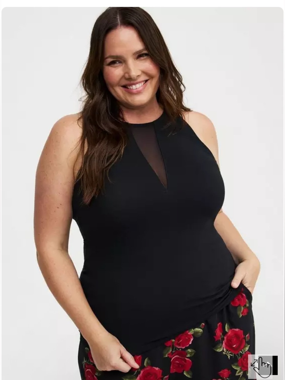 Torrid FOXY Mesh Insert Tank Size 1